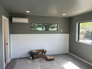 new wainscoting and mini split installation scaled